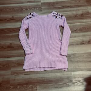 Justice Pink Long Sleeve Pullover Sweater, Girl's Size 16